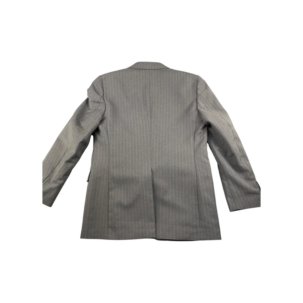 Imperial by Haggar Mens Grey Pinstripe Suit Jacket Blazer Formal‎ Business 36R